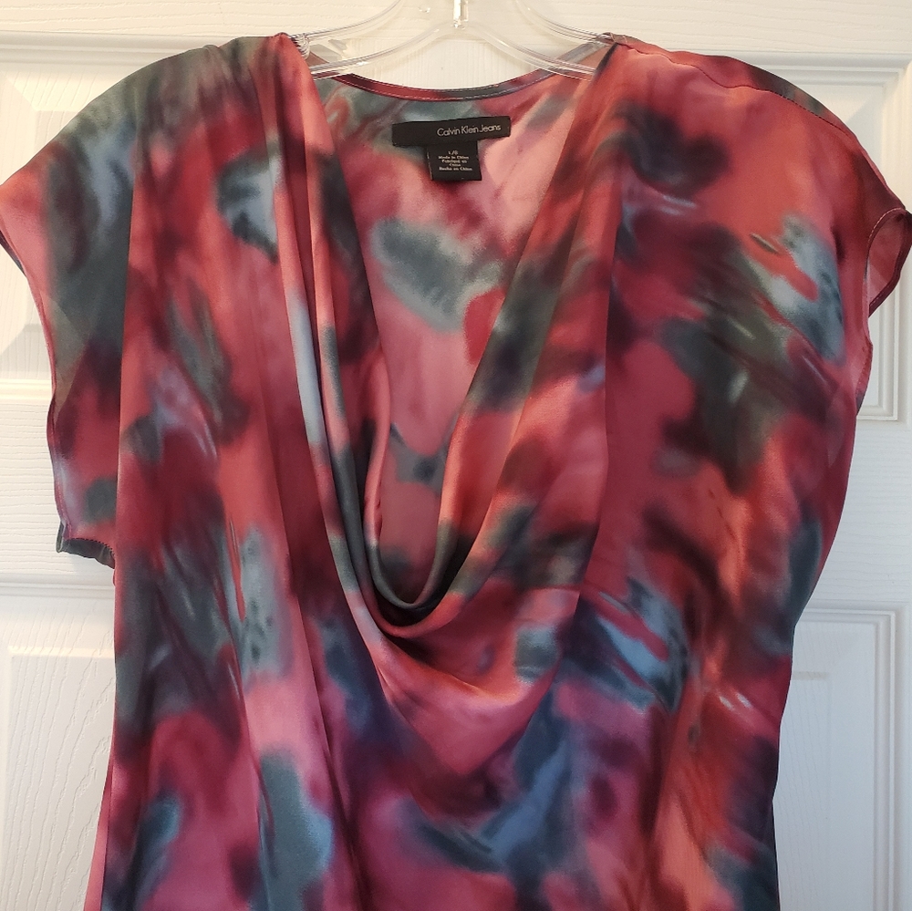 EUC Calvin Klein Cowl Neck Blouse